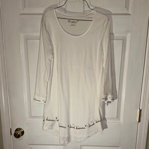 Faceplant Dreamwear Bamboo Oversized Long Sleeve Pajama Shirt Top size S / M